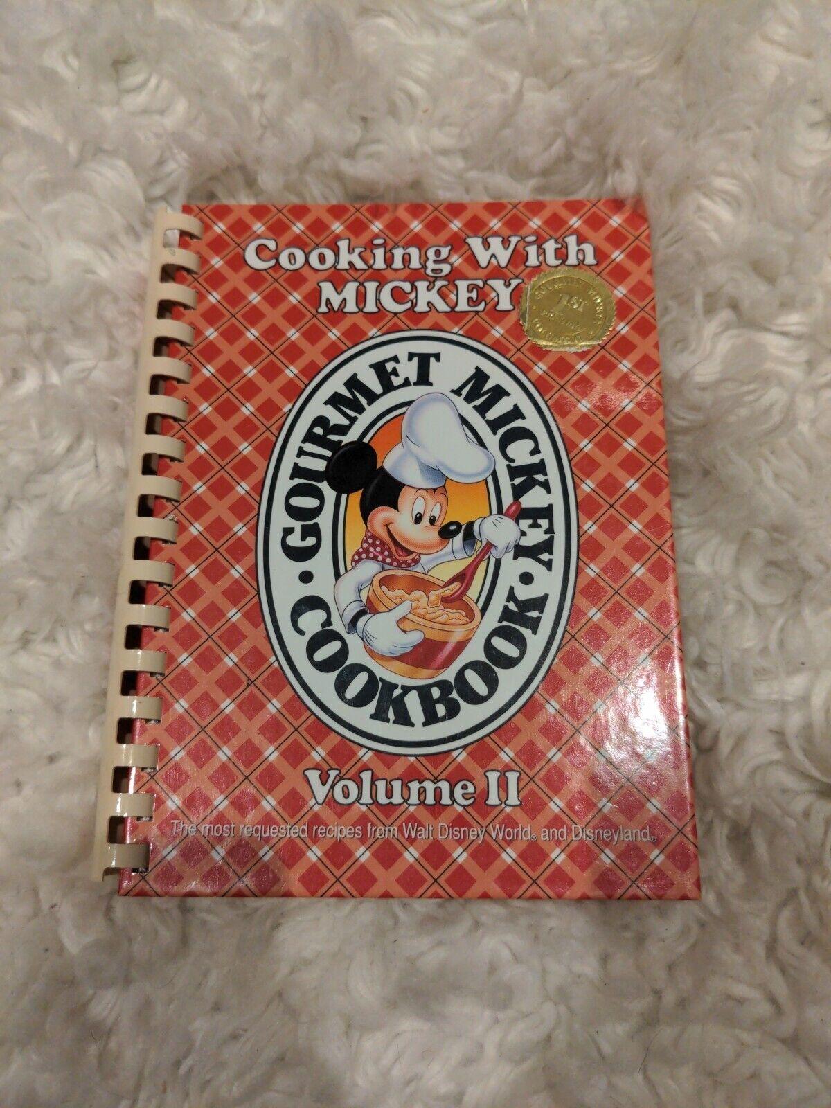 Vintage Disney Cooking With Mickey Gourmet Cookbook Volume 2 Spiral Official NEW