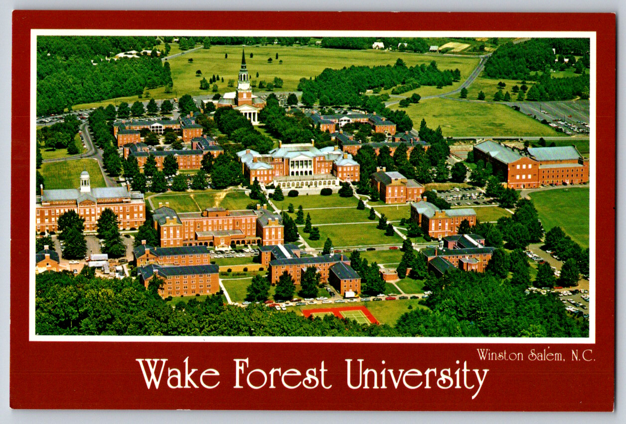 Postcard Chrome - Wake Forest University Winsten Salem NC 1970s-80s