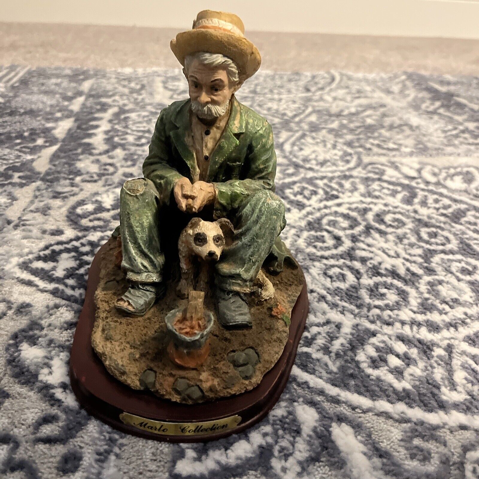 Vintage Marlo Collection Man and Dog Figurine