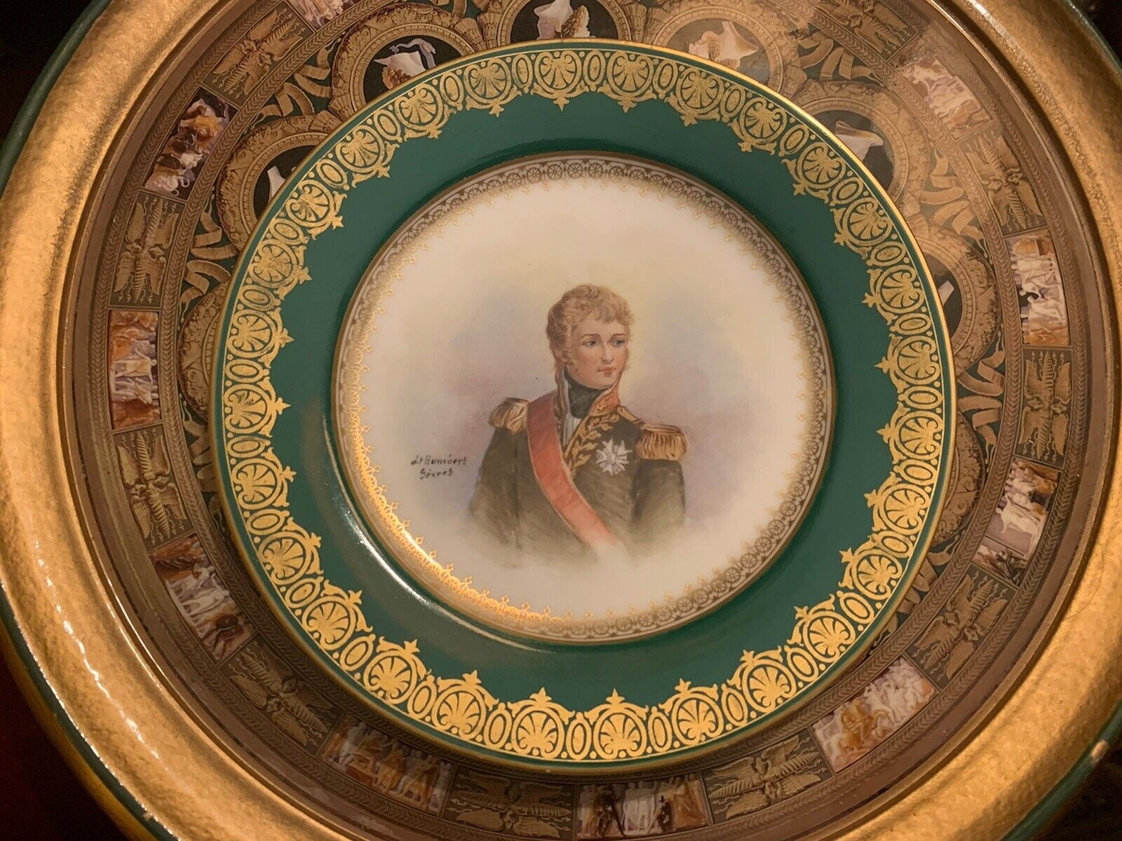 Portrait Plate General Lannès Napoleon’s General Staff Manufacture Imp. Sevres