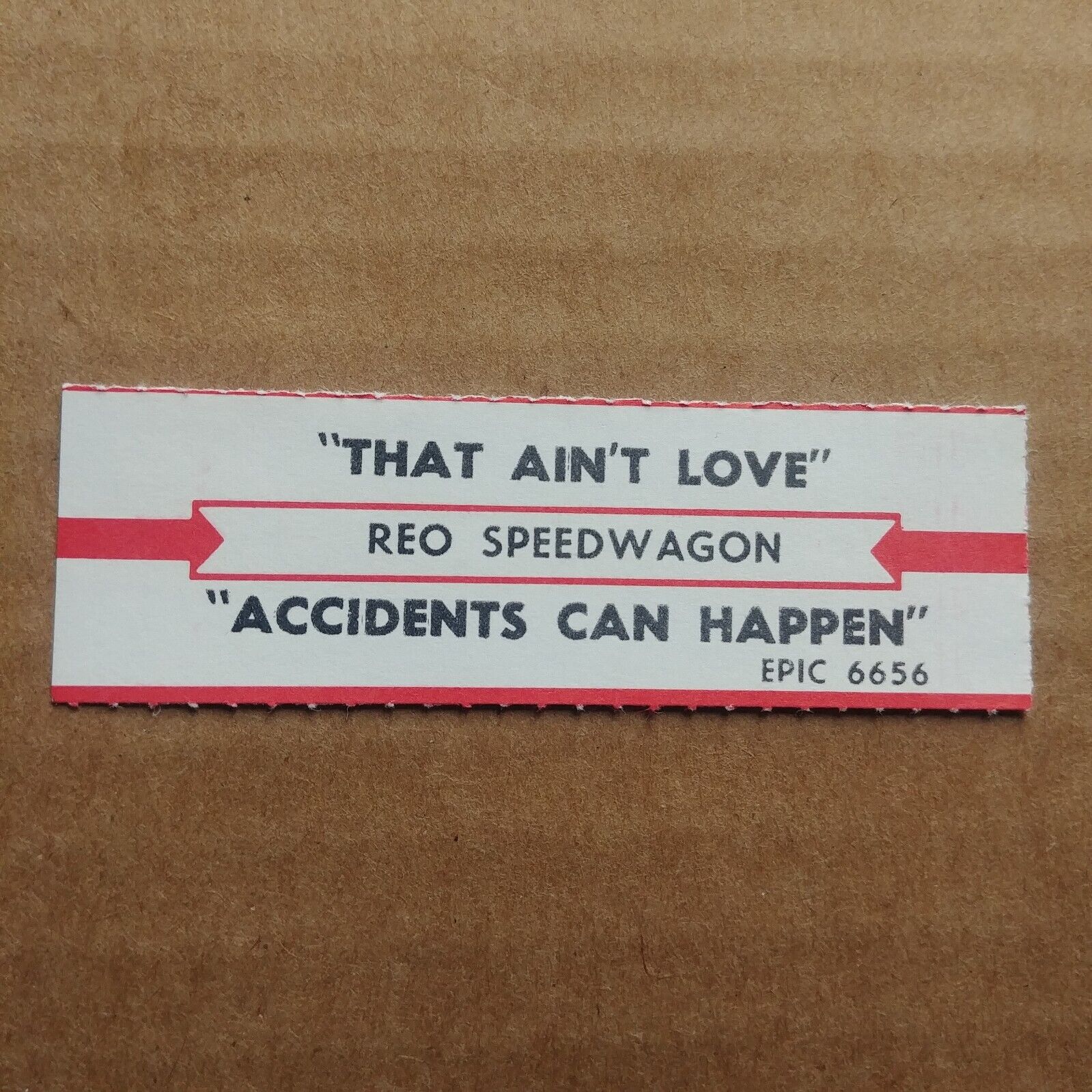 REO SPEEDWAGON That Ain\'t Love/Accidents Can JUKEBOX STRIP Record 45 rpm 7\