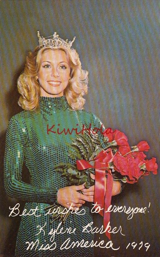 Postcard Miss America Kylene Barker 1979 Miss Virginia Atlantic City NJ