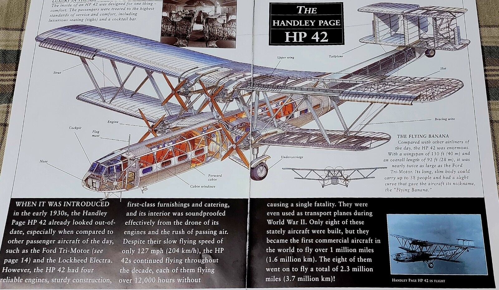 BEAUTY ~ Handley Page HP 42 Illustrated Aircraft Article Picture / Specs