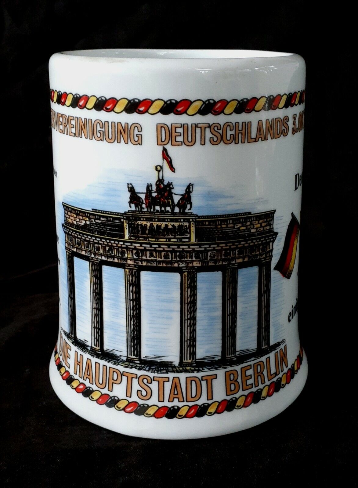 Vintage Schedel Bavaria Germany porcelain beerstein bierkrug Reunification 0.5 L