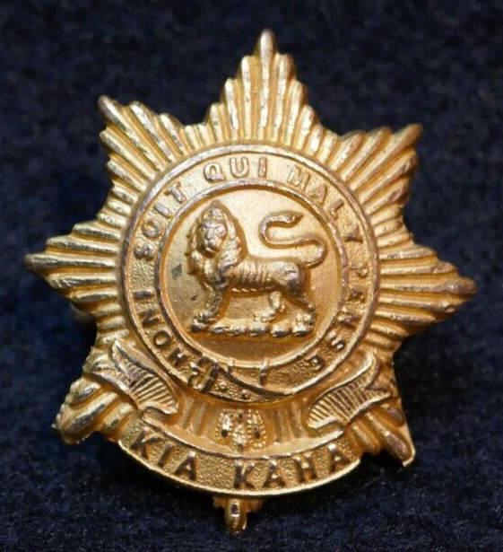 WWI British Army New Zealand Hauraki Regiment Auckland Cap Badge WW1 1917 1918