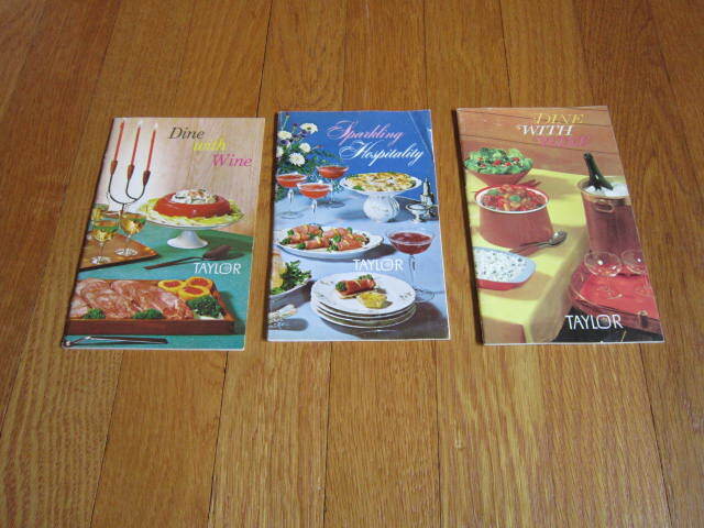 LOT of Retro Taylor Wine Cookbooks Vtg Hammondsport NY Recipes 1960s 