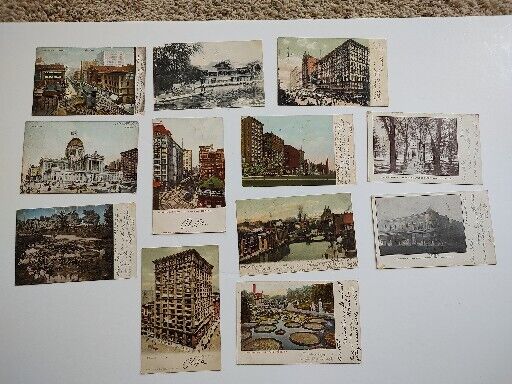 Vintage Chicago Postcards Early 1900s Lot Of 12