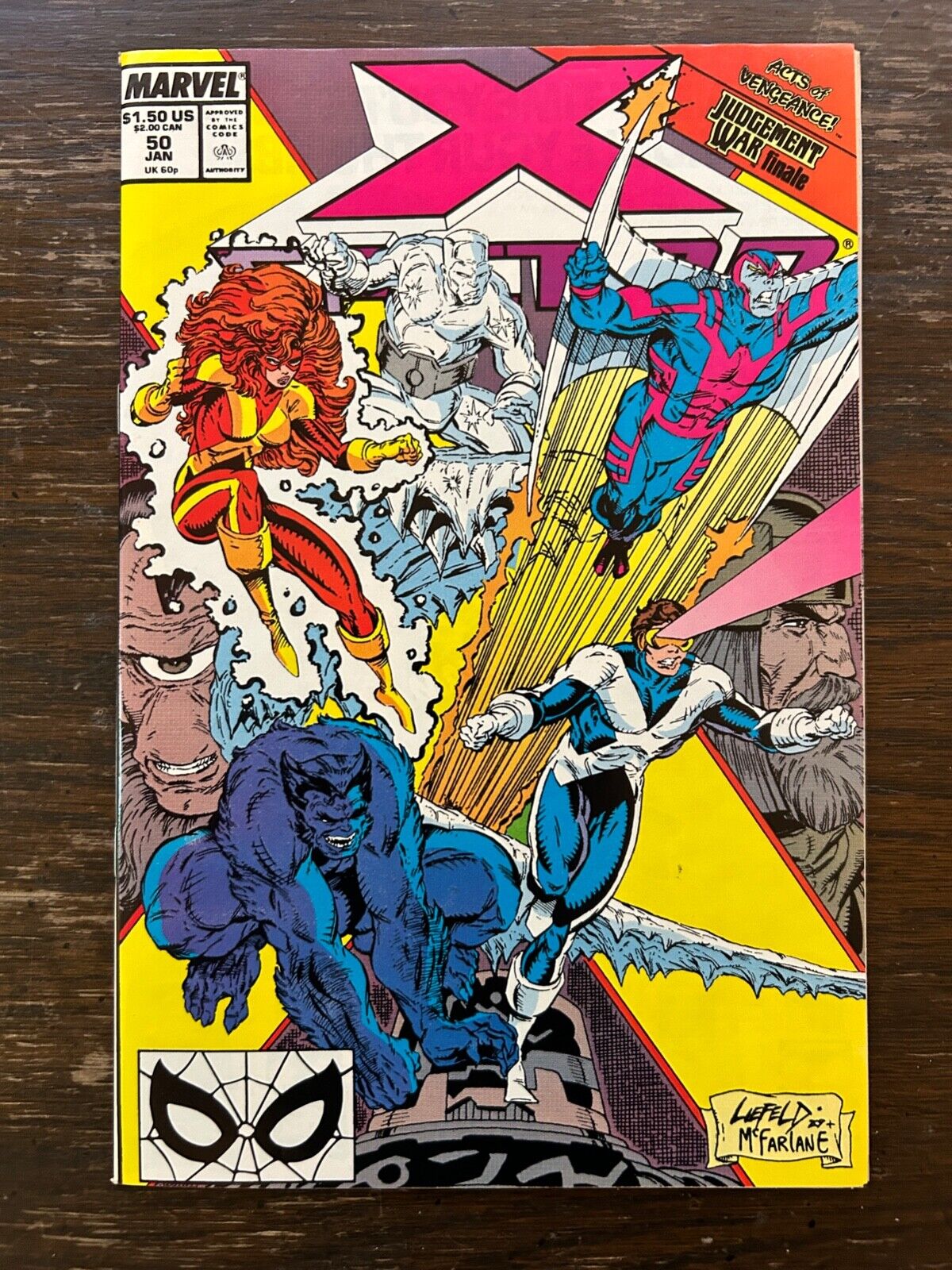X-FACTOR 50 NM- Rob Liefeld & Todd McFarlane Uncanny X-Men X-Force Spider-Man
