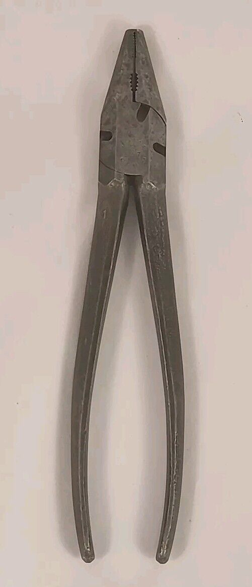 Vintage Utica Tools Lineman Pliers 3-537 Good Shape 8.5 Inches