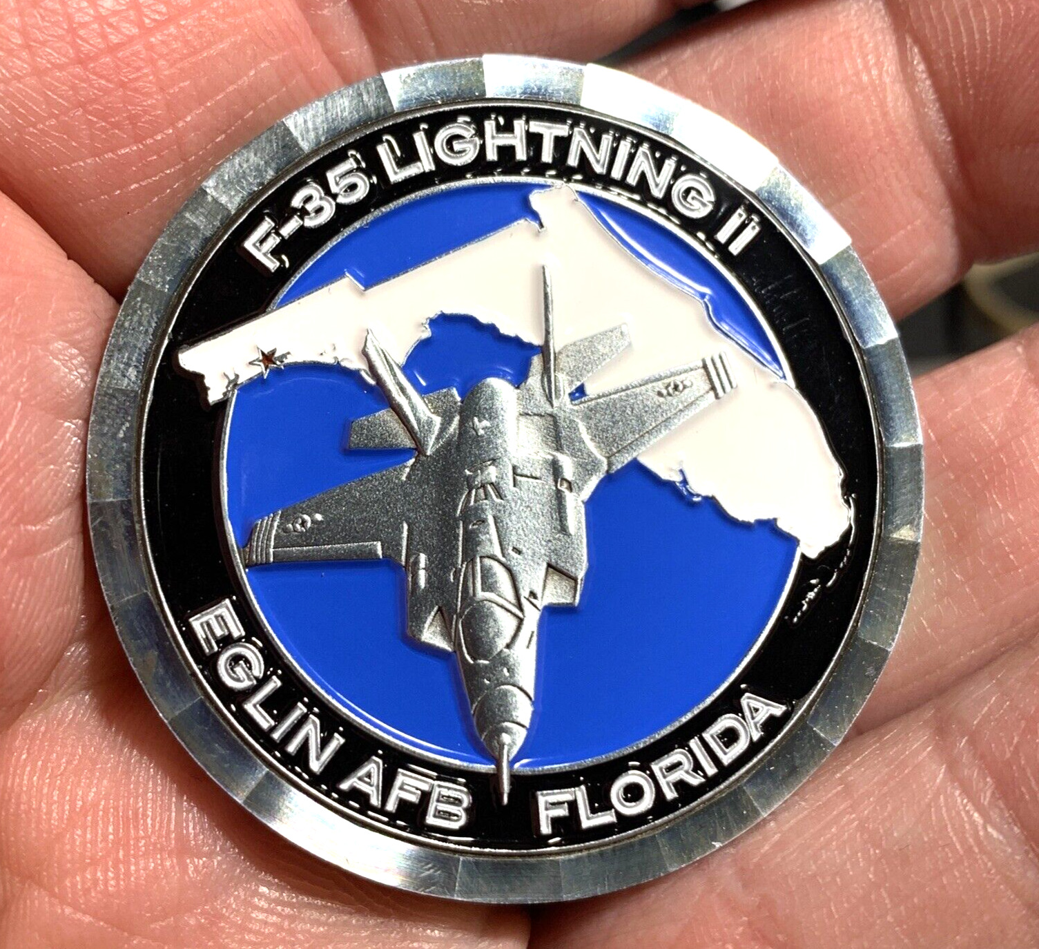 EGLIN AFB F-35 LIGHTNING II 2 Challenge Coin  1.75\