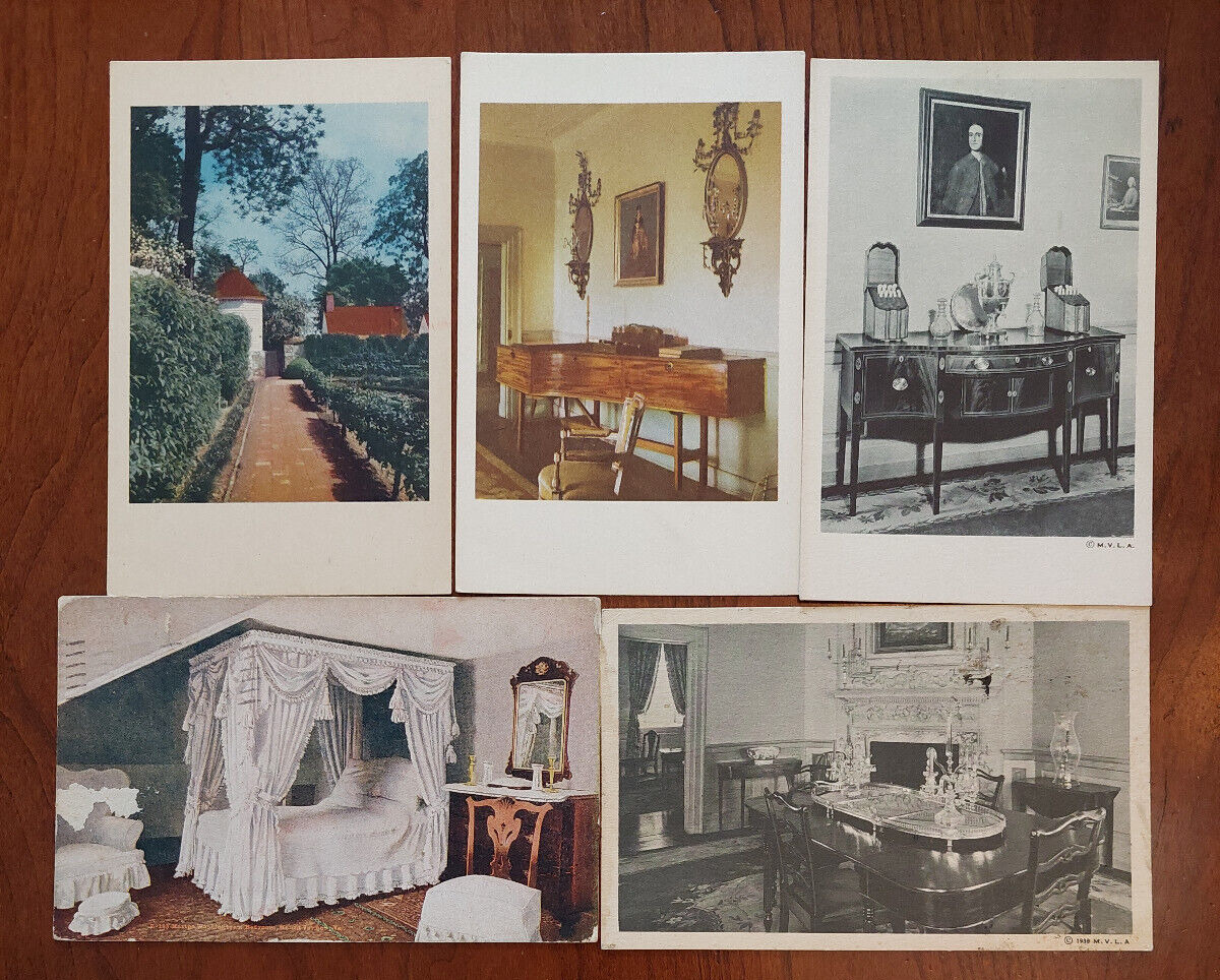 5 vintage postcards lot (early-mid 1900\'s); Virginia VA Mount Vernon