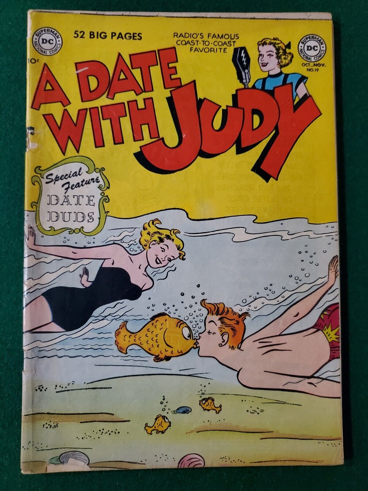 A Date With Judy No. 19 Oct-Nov 1950 Great Underwater Cover