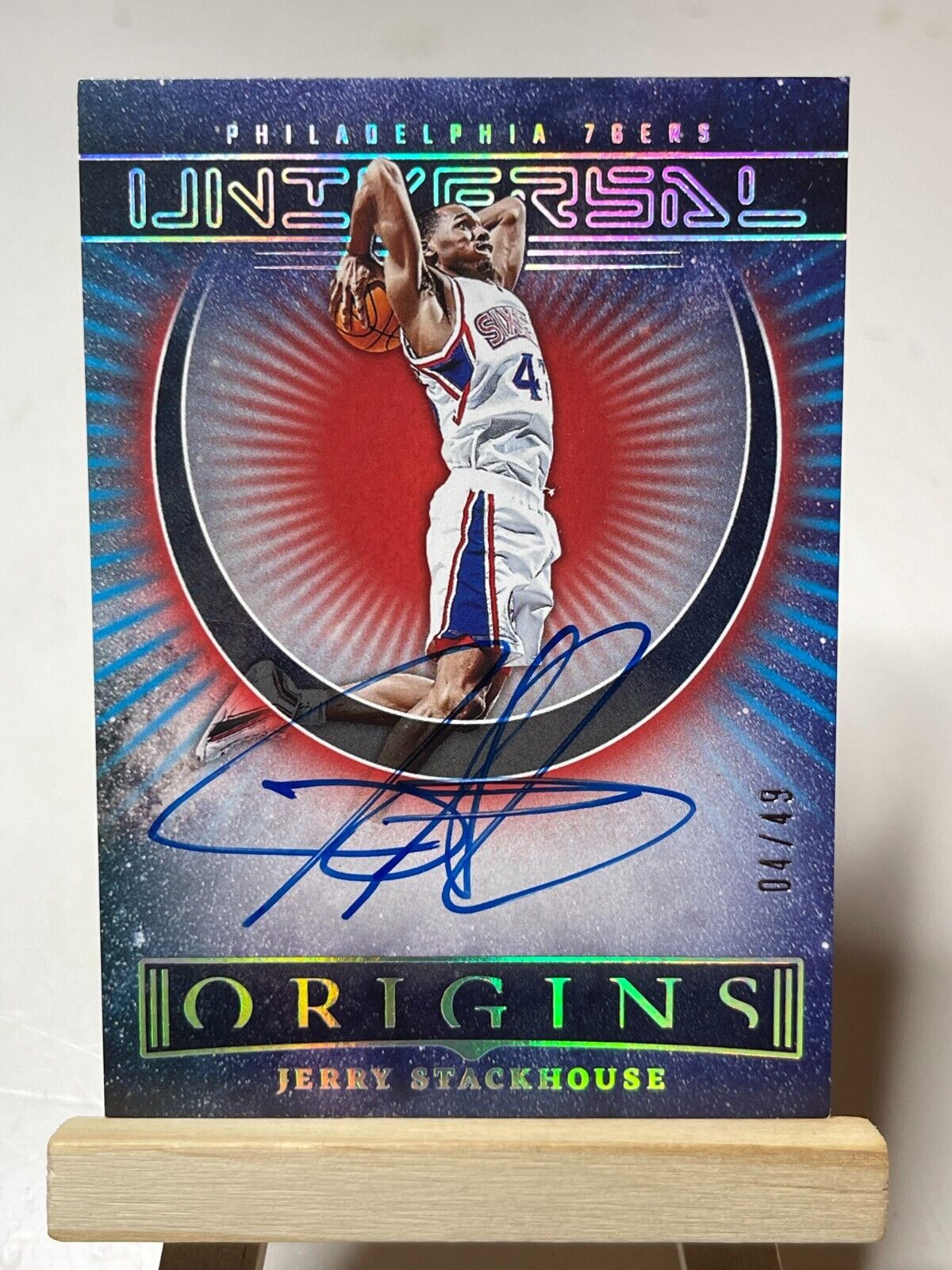 2022-23 Panini Origins Universal Jerry Stackhouse On-card Car /49