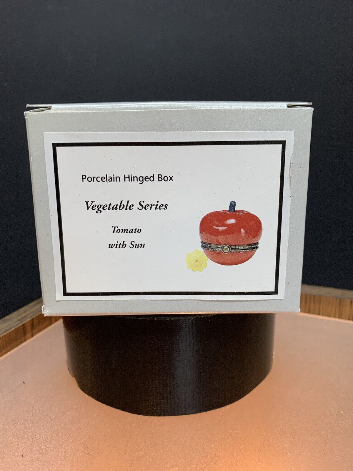 Tomato with Sun Trinket - Porcelain Hinged Box