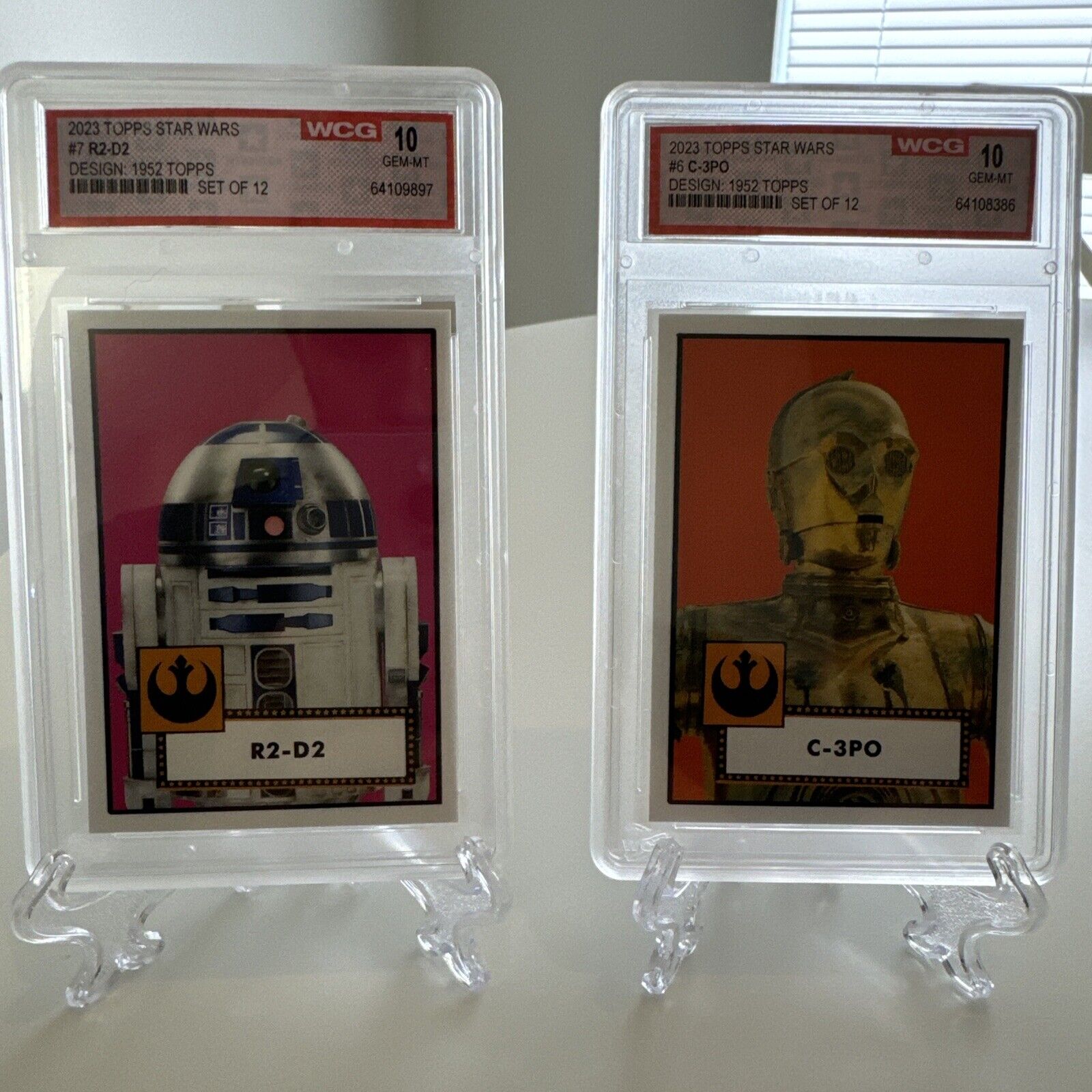 2023 Topps Star Wars C-3PO & R2-D2 1952 Design Card #6 #7Gem Mint 10