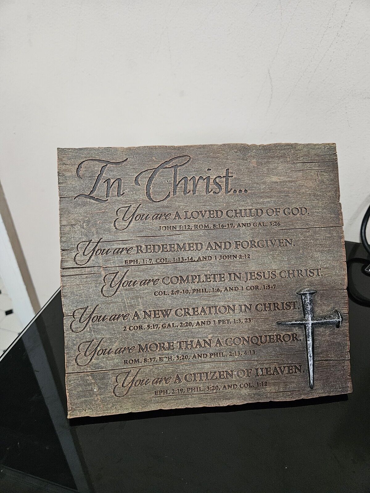In Christ Religious Wall Or Desk Plaque Picture