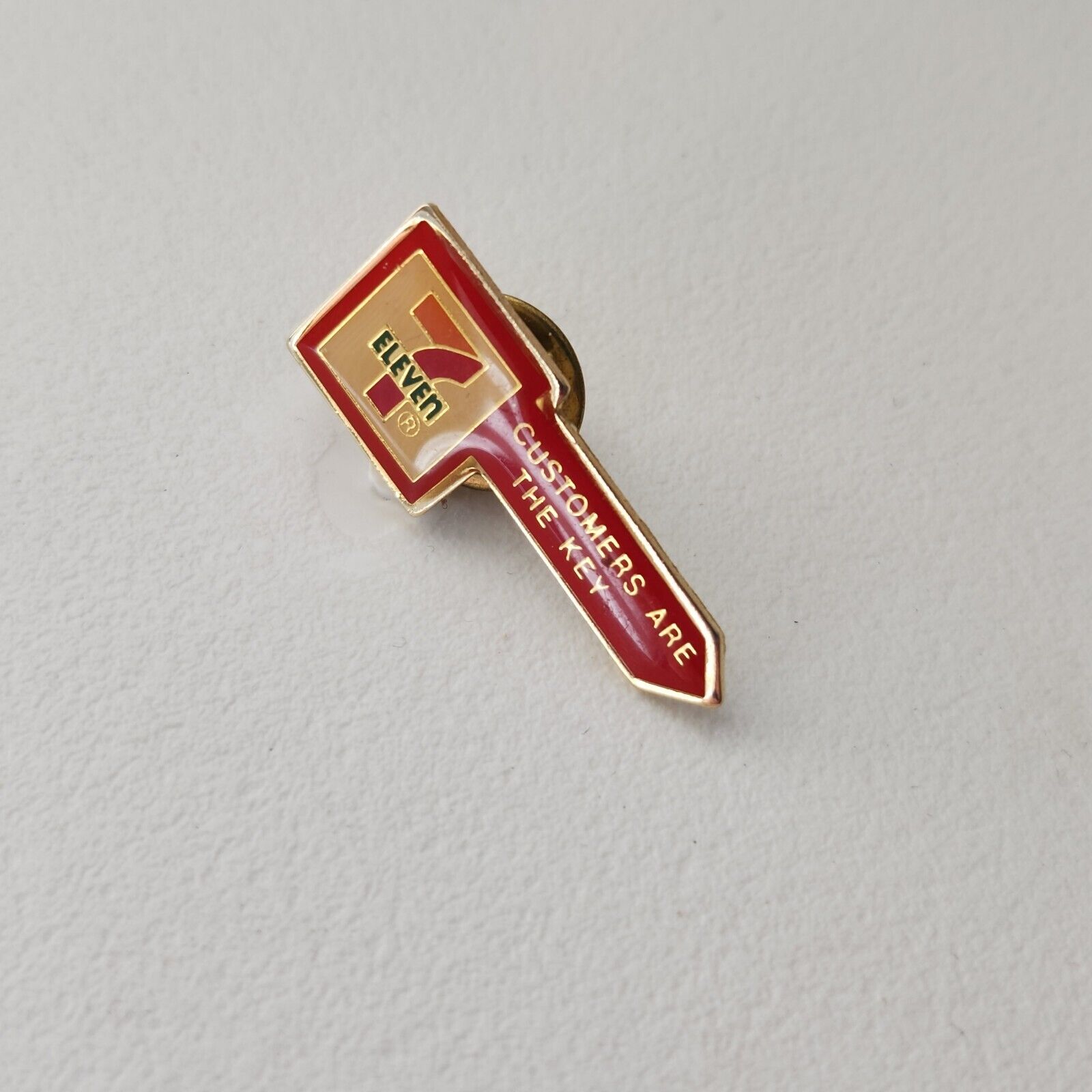7 Eleven Customers are the Key Lapel Hat Pin 7-11 Vintage