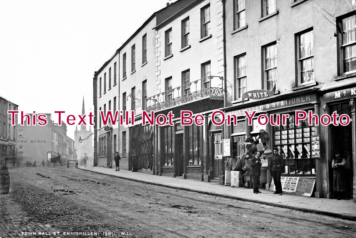 IE 114 - Town Hall Street, Enniskillen, County Fermanagh, Ireland c1880