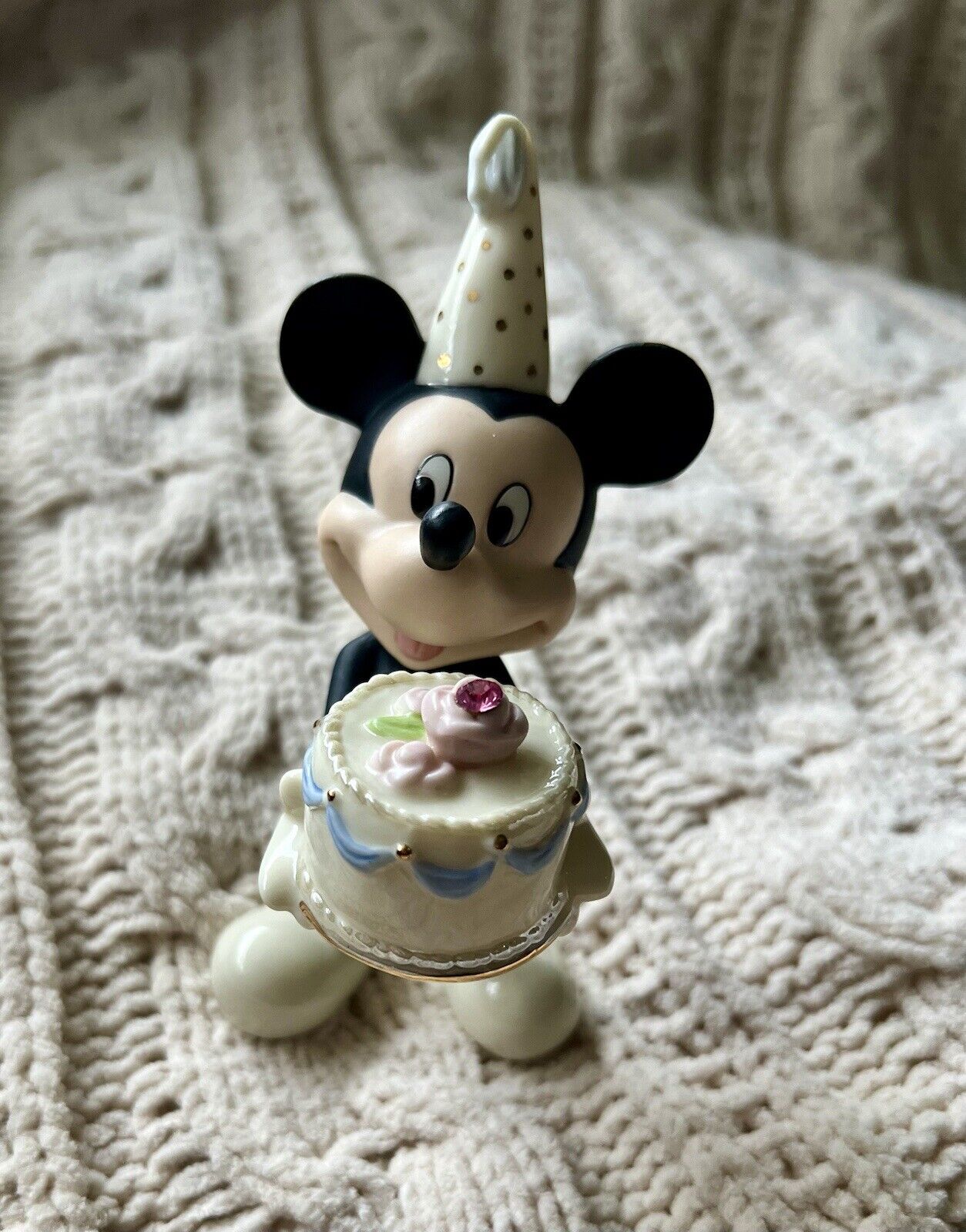 LENOX MICKEY'S HAPPY BIRTHDAY TO YOU - October Birthstone Birthday Figurine