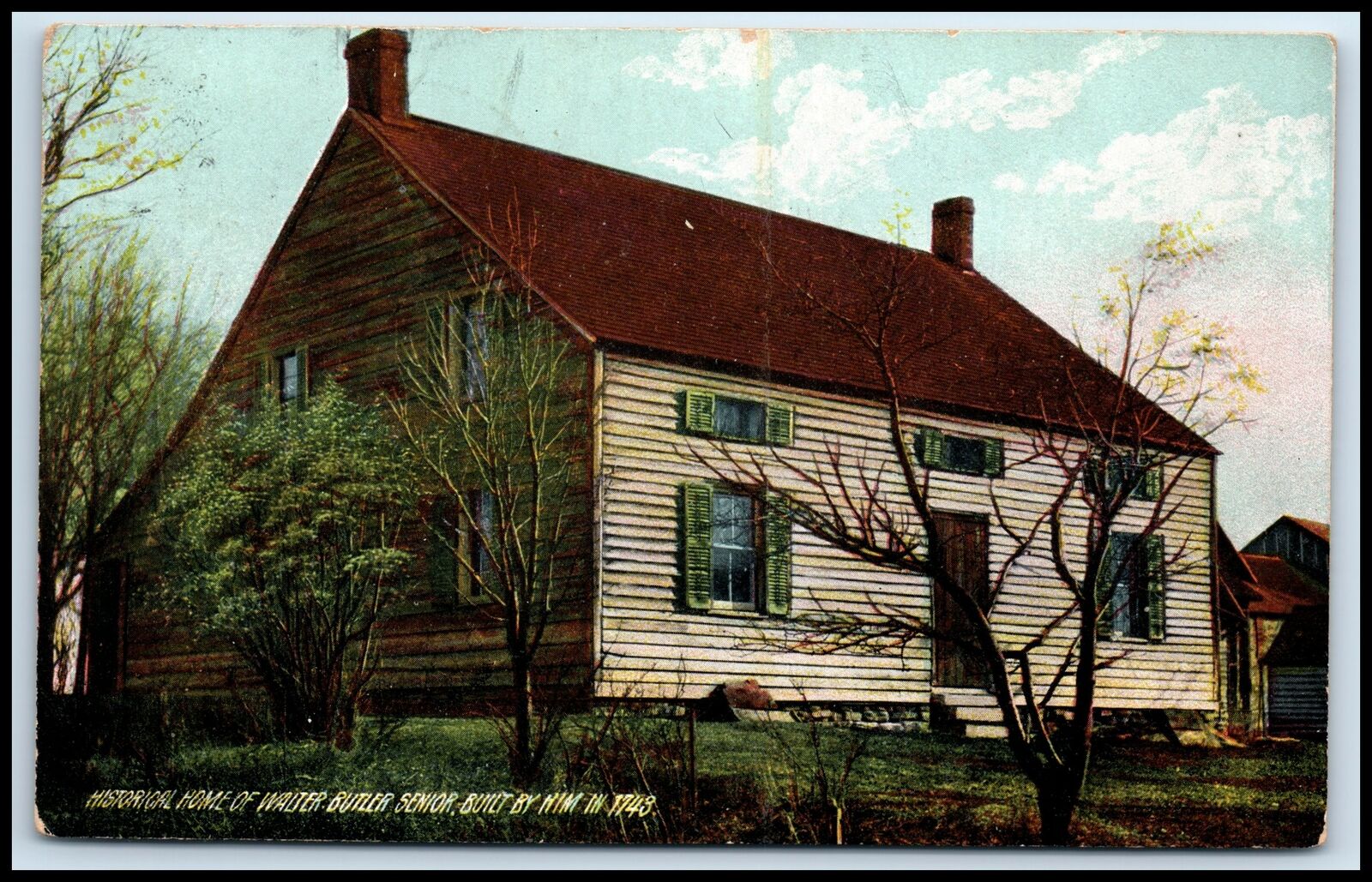 Postcard Historical Home Of Walter Butler Senior  NY P35