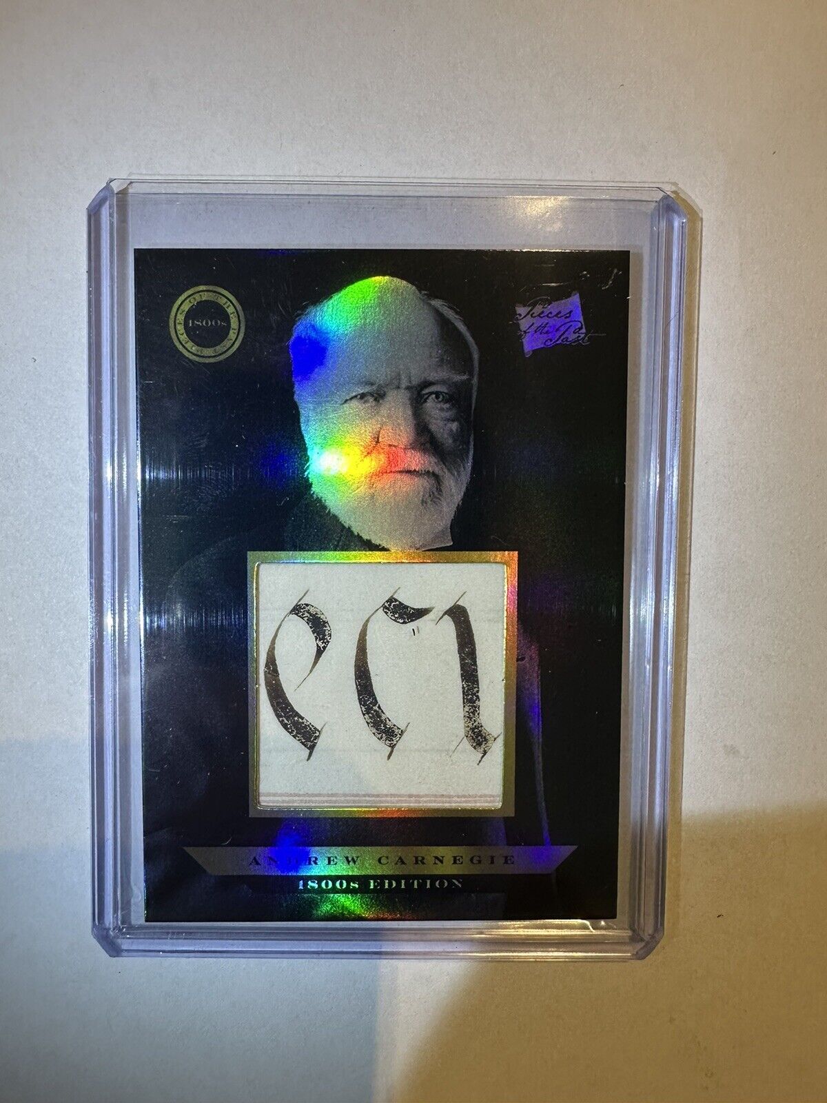 2024 Pieces of the Past 1800s #160 ANDREW CARNEGIE HAND WRITTEN RELIC CARD