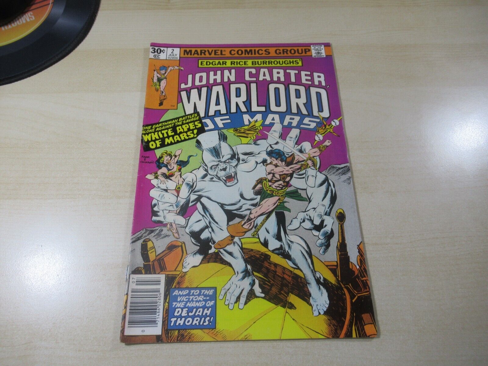 JOHN CARTER WARLORD OF MARS  #2 MARVEL BRONZE AGE HIGH GRADE WHITE APES