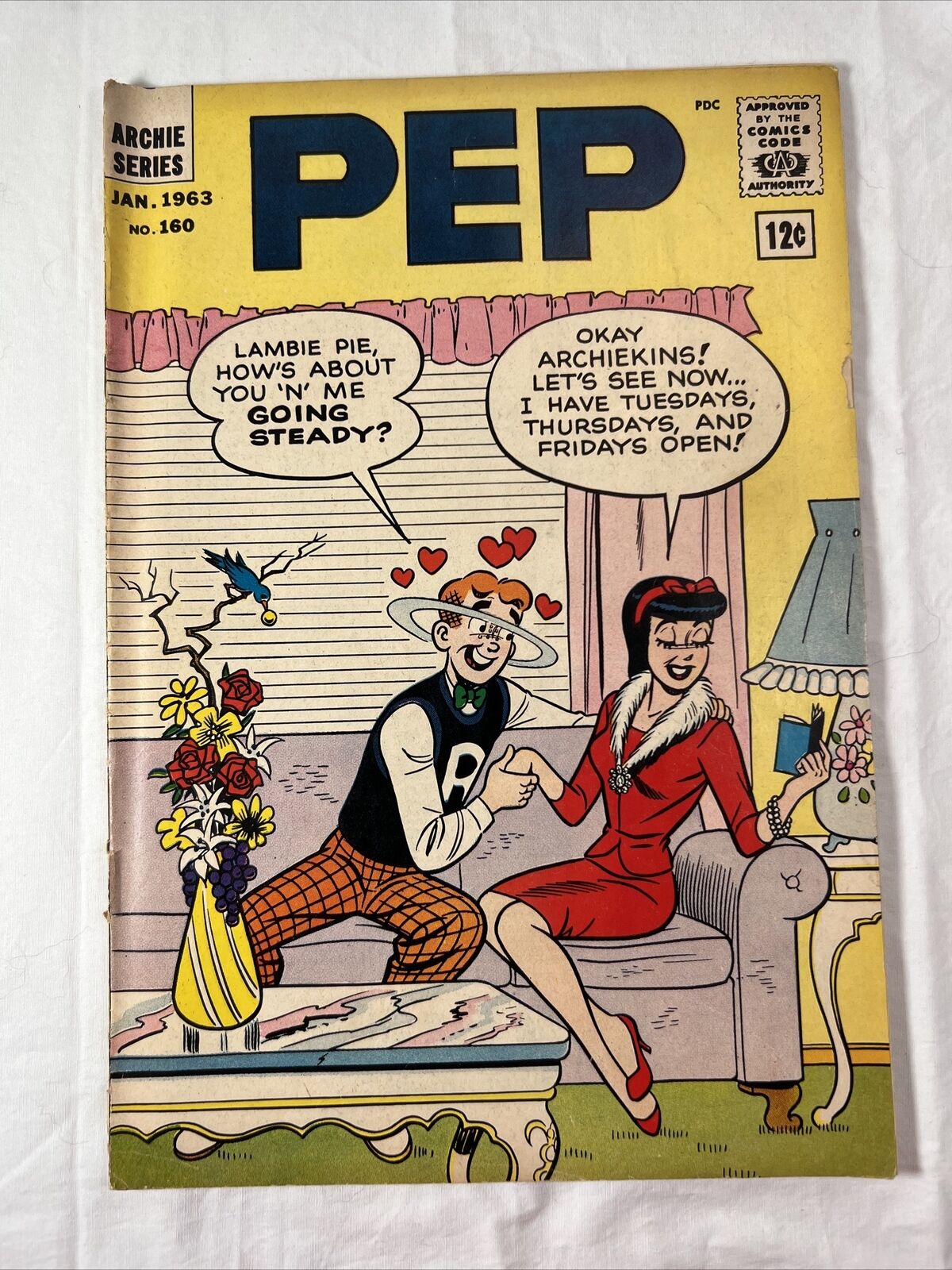 Pep #160 (Archie 1963) Alien Story; Fly Back-Up. 12 Cent Version Nice Copy