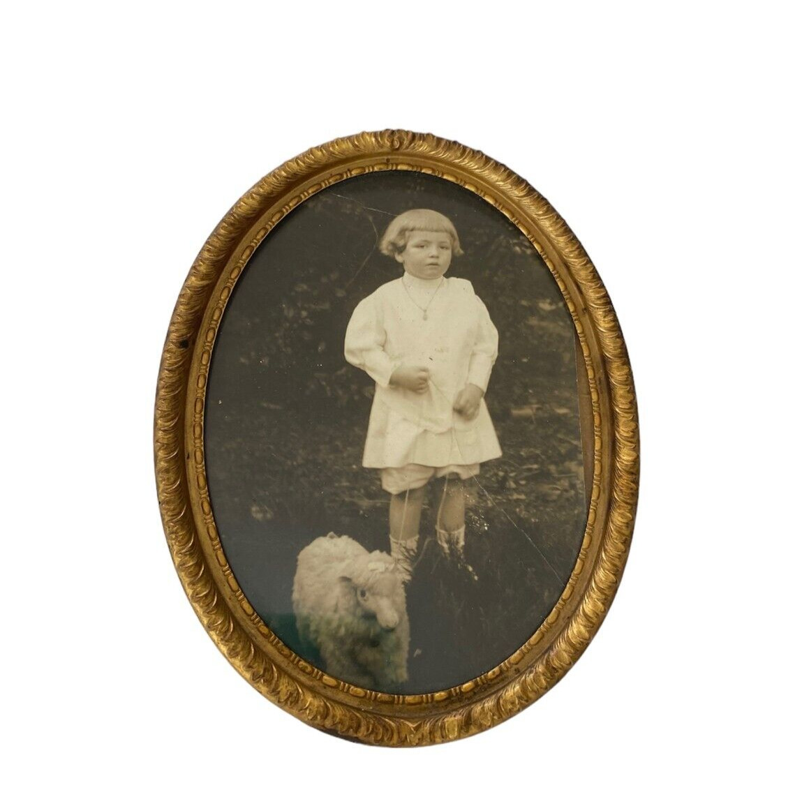Antique Framed Picture/Photo of a Boy 1890-1900s