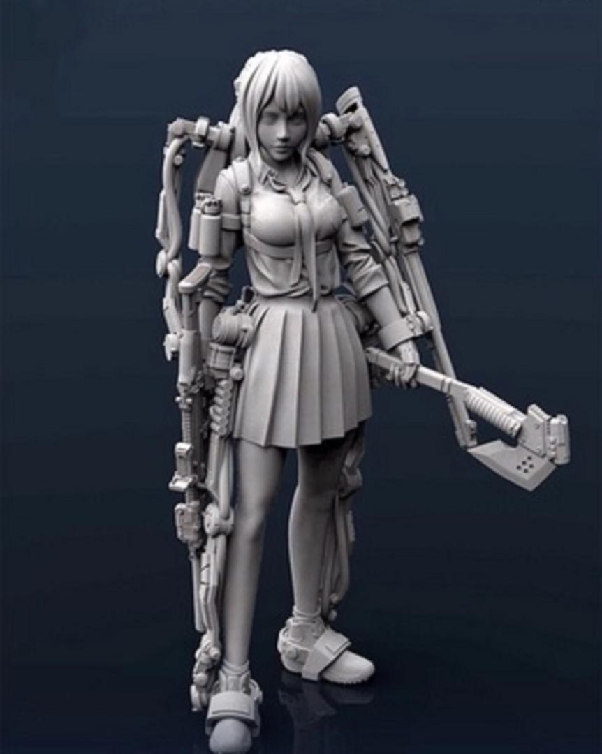1/35 Beautiful Girl Leader Of The Thieves Wearing A Power Suit Resin Figure H099
