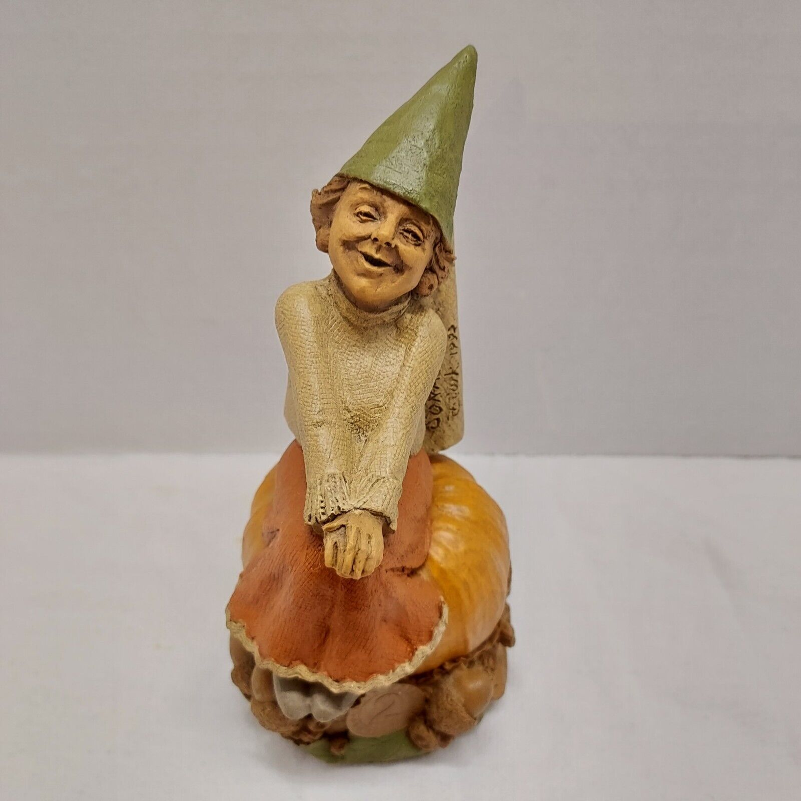 Vintage 1992 Tom Clark delightful figurine, Sonata Sitting on Pumpkin #40, #5206
