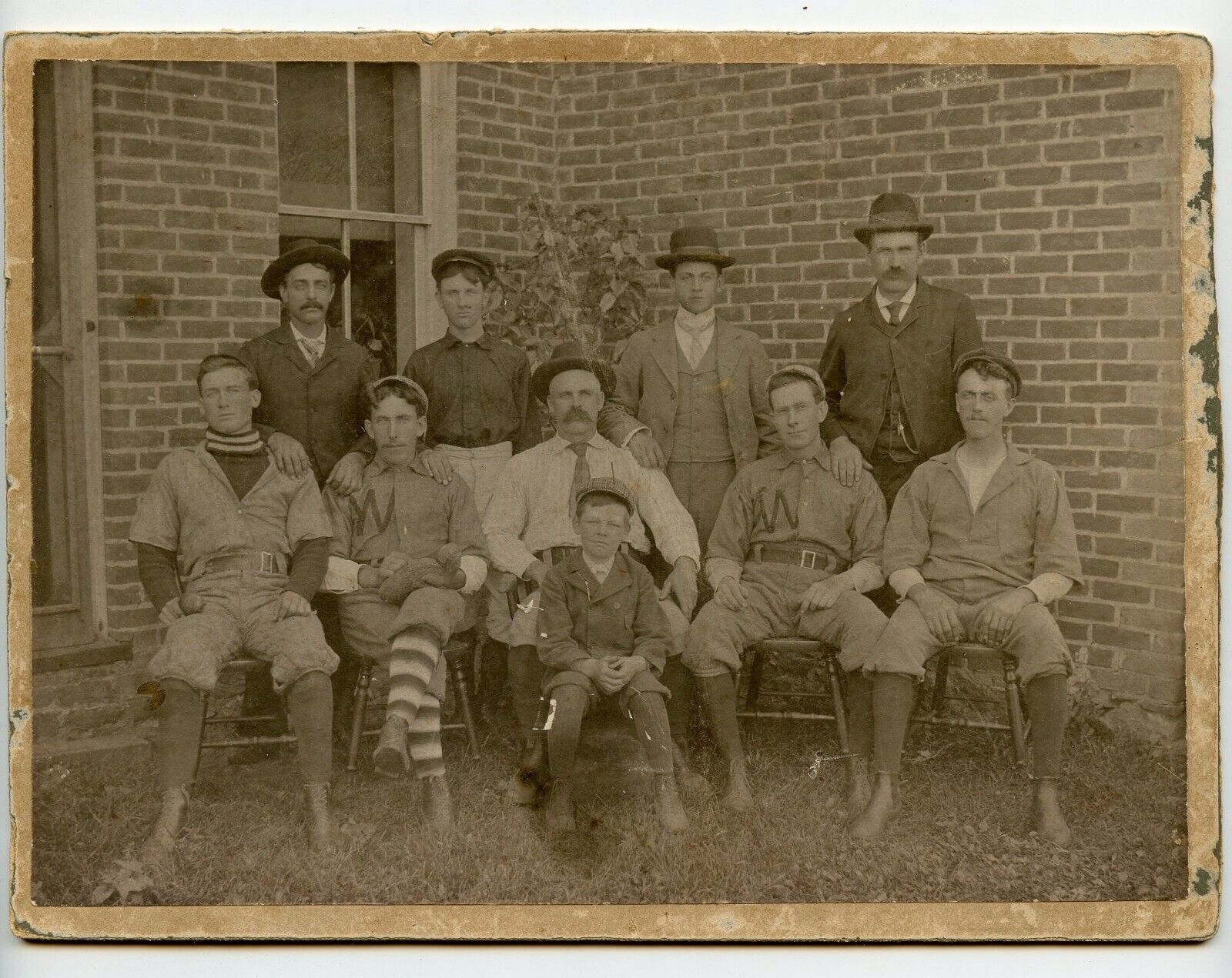Walsingham ON Canada Baseball Players Vintage Mounted Photo 