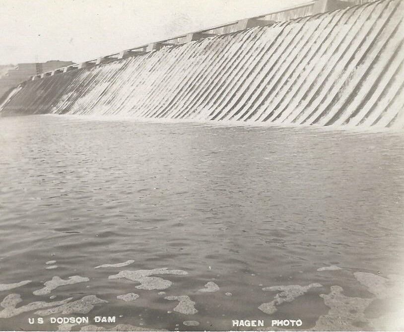 CD-234 MT, Dodson Dam, Real Photo Postcard RPPC AZO Hagen Photo Montana