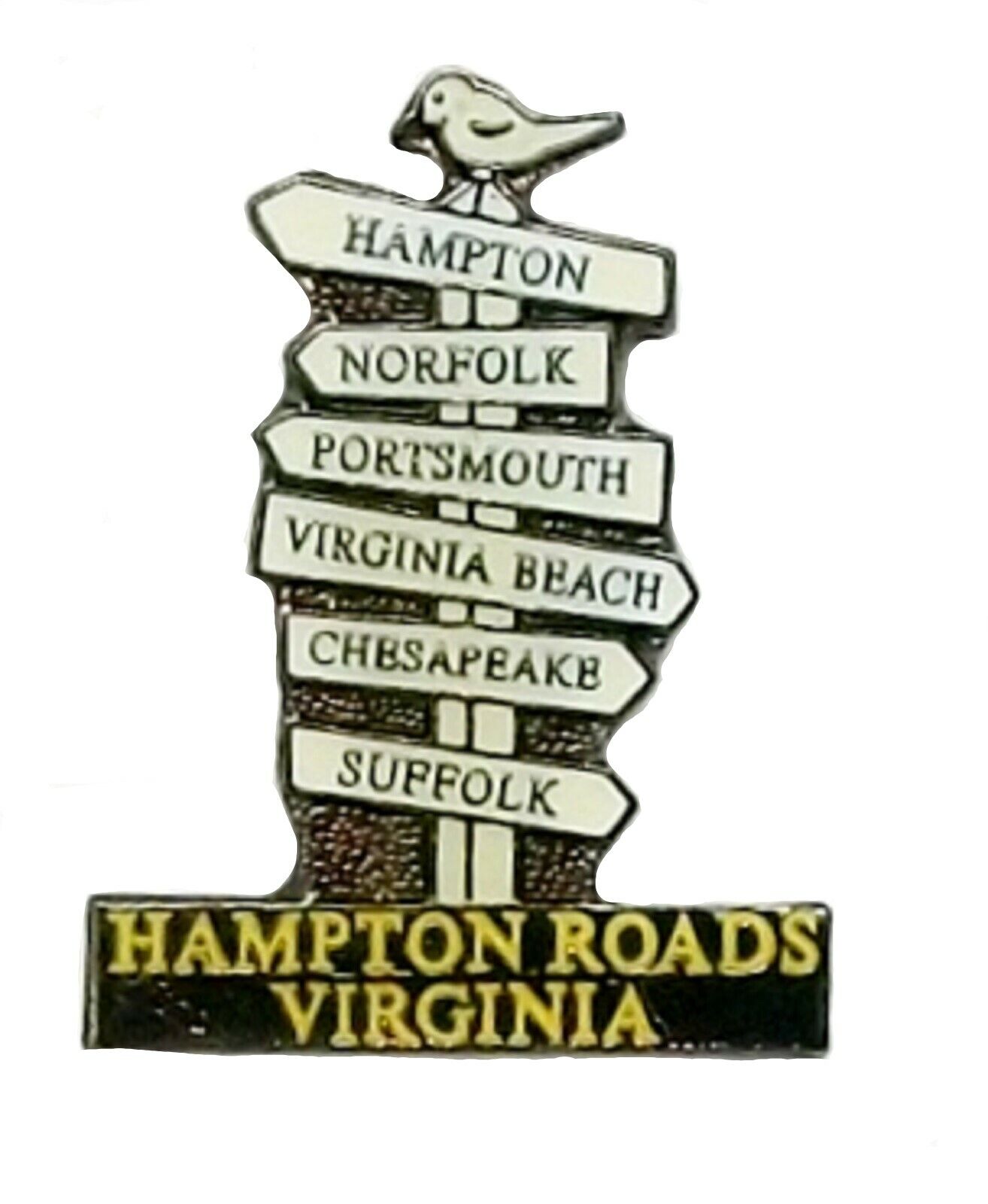 Hampton Roads Virginia Road Sign Hat Tac or Lapel Pin