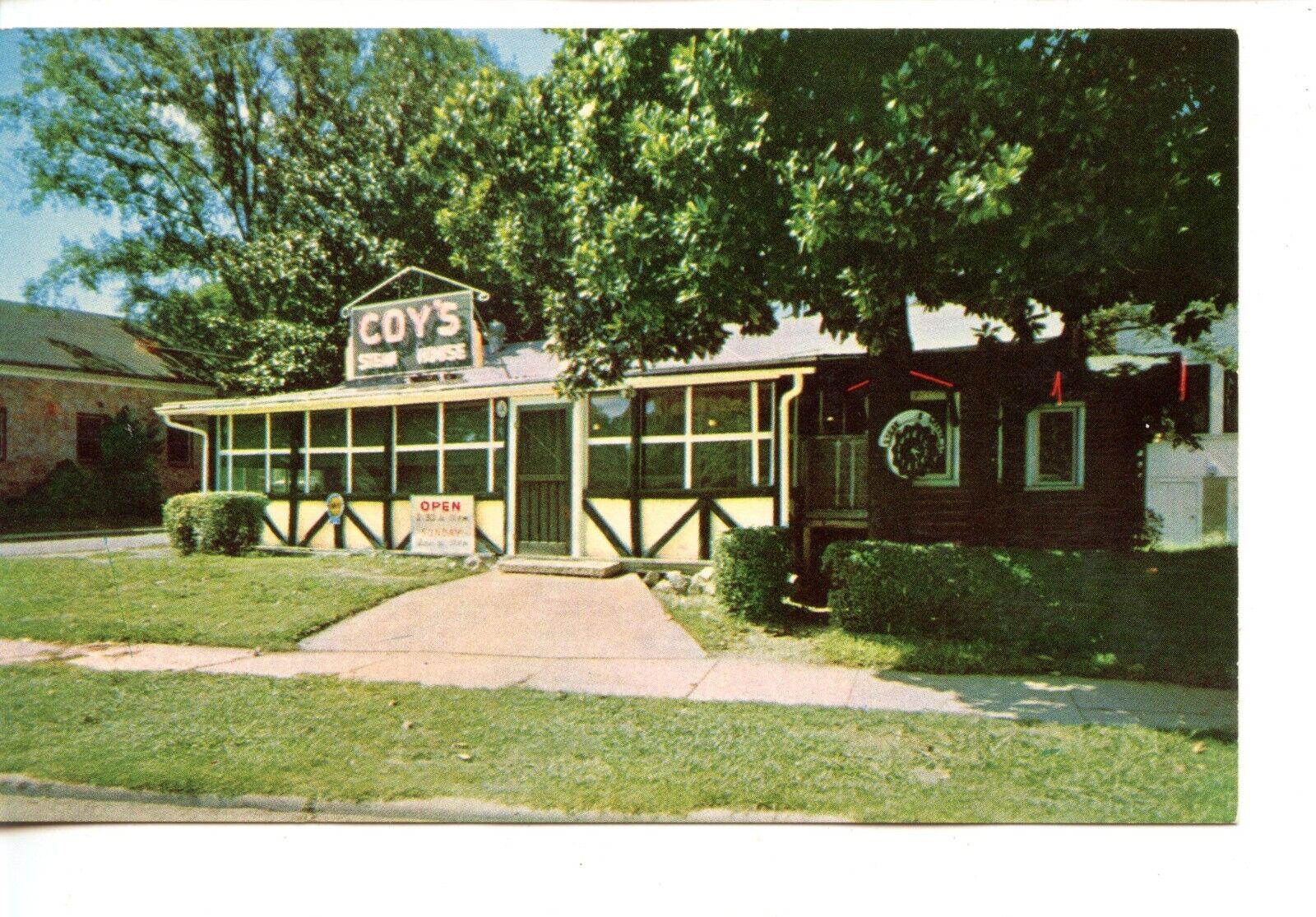 Coy\'s Steak House Restaurant-Hot Springs-Arkansas-Vintage Advertising Postcard
