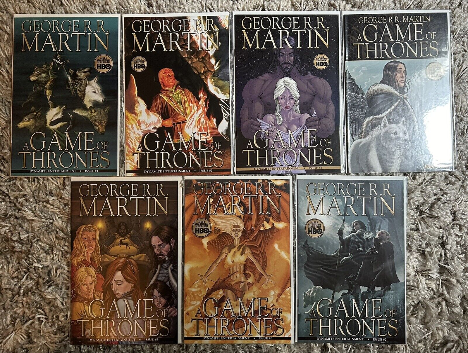 George RR Martin Dynamite Comics Collection Set Lot Game Of Thrones 1-7 HBO