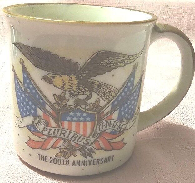 Vintage 200th Anniversary of the USA Eagle Coffee Cup Mug Chadwick Miller import