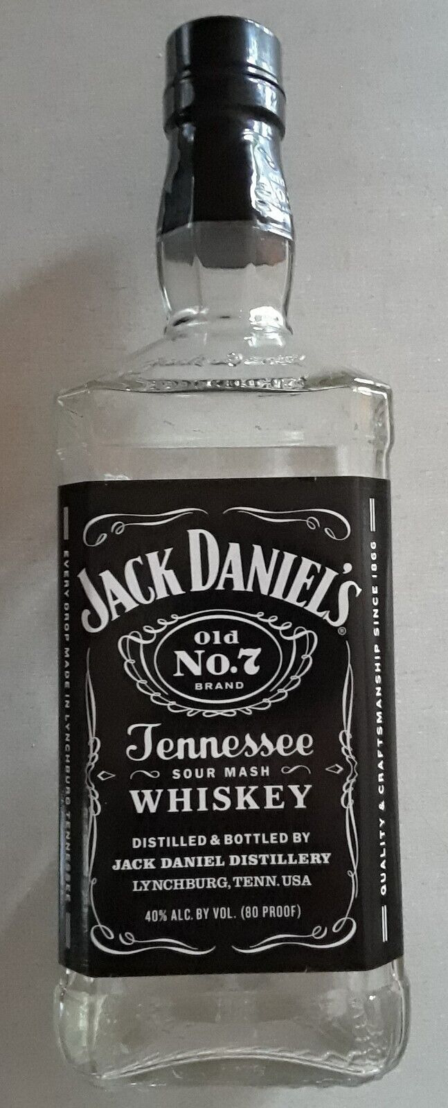 Jack Daniels-Old No. 7-Tennessee Glass Whiskey Empty Bottle 1.75L-Craft/Hobby