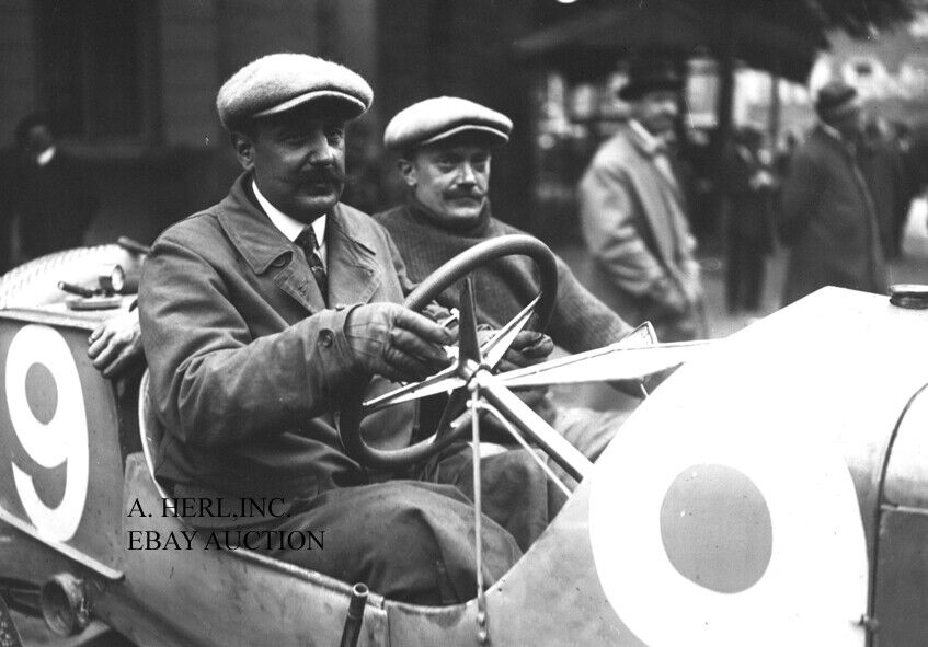 Delage race car Albert Guyot 1908 French Grand Prix Lyon racing photograph photo