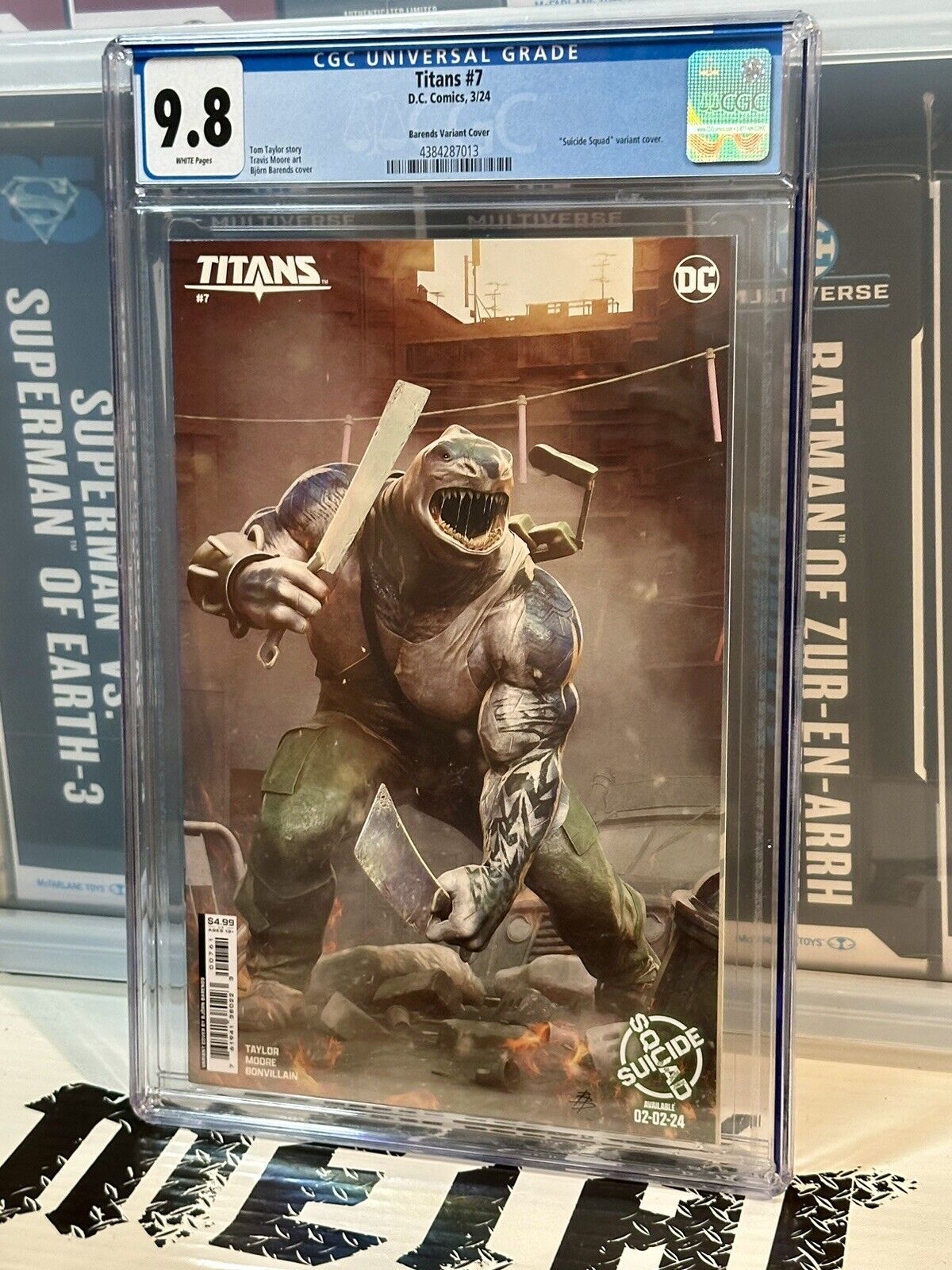 Titans #7 CGC 9.8 Barends Variant Suicide Squad King Shark Variant Cover New MT