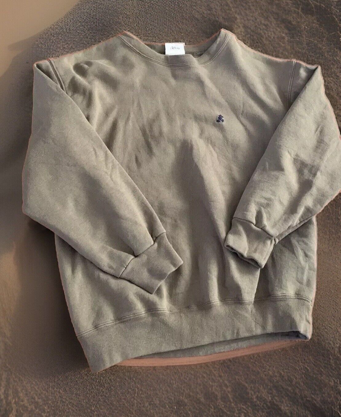 Vintage Disney Sweatshirt Brown Size L  Mickey  Embroidered