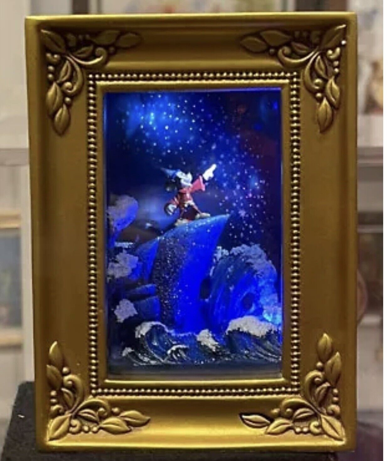 Disney Olszewski Gallery of Light Sorcerer Mickey Magic in the Stars Shadow Box