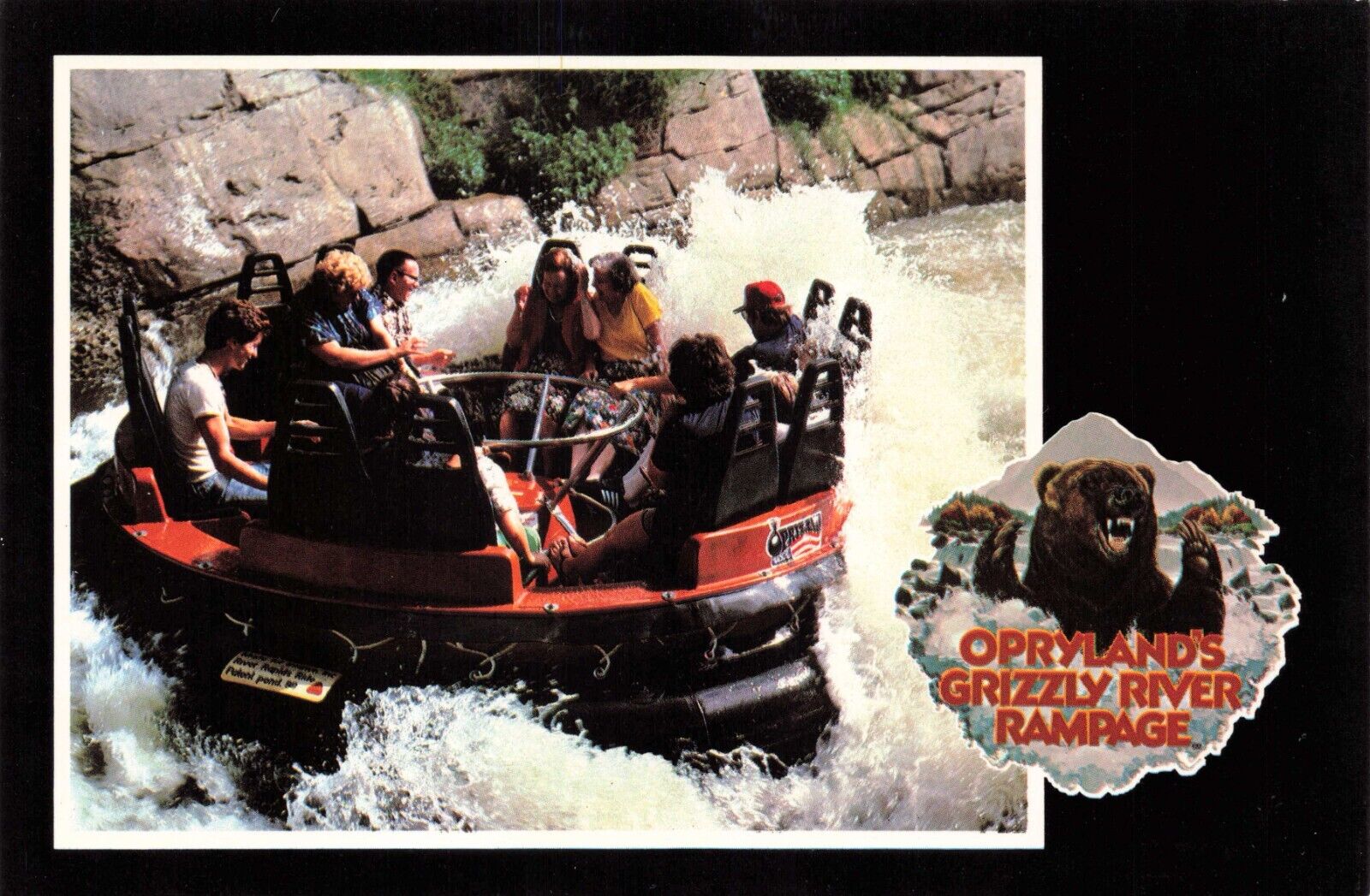 Postcard TN Nashville Opryland USA Grizzly River Rampage Water Ride Closed 1997