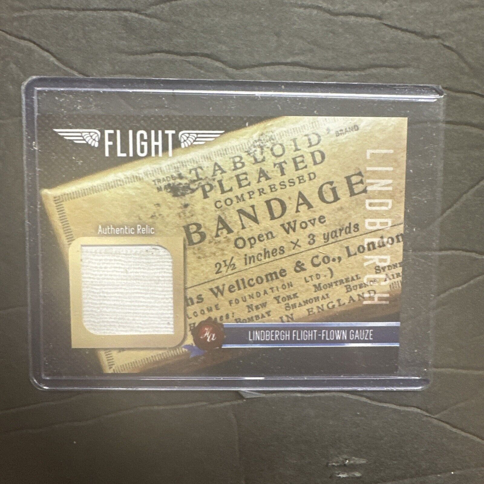 23 Historic Autographs “Flight” Lindbergh Flight Flown Gauze Relic Rare