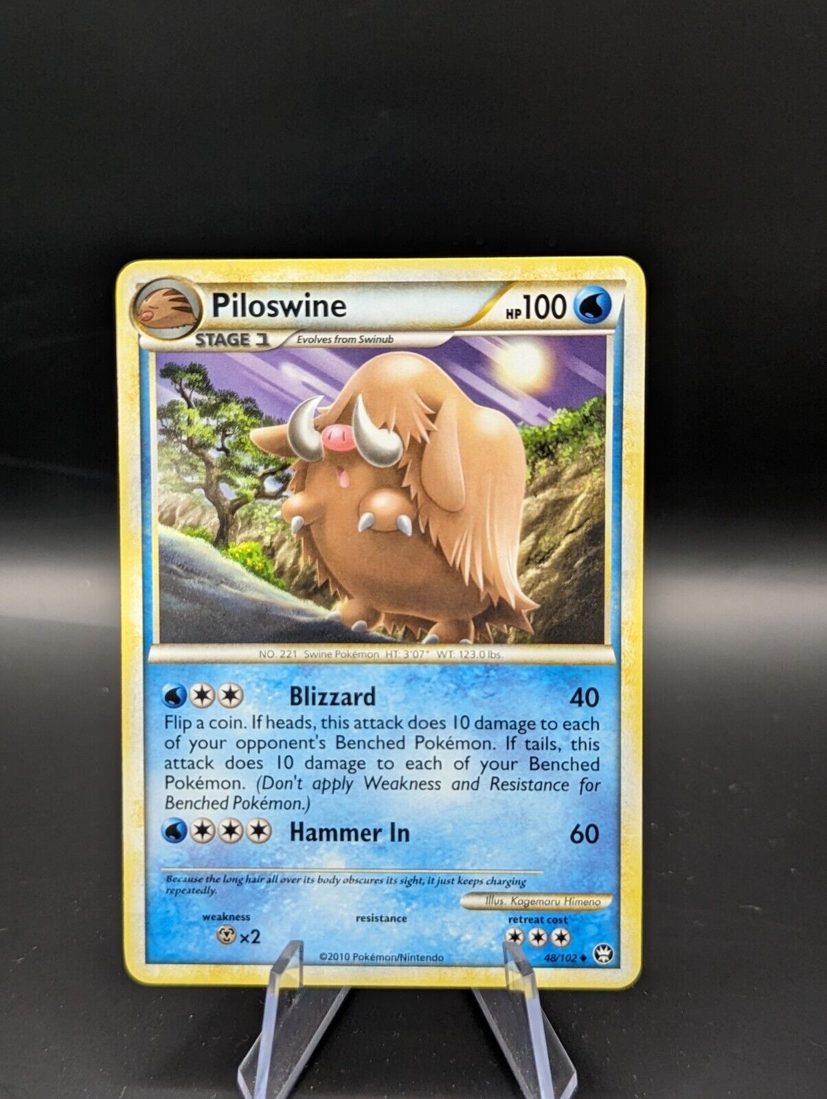 Piloswine 48/102 HGSS Triumphant Pokemon Card Near Mint #471