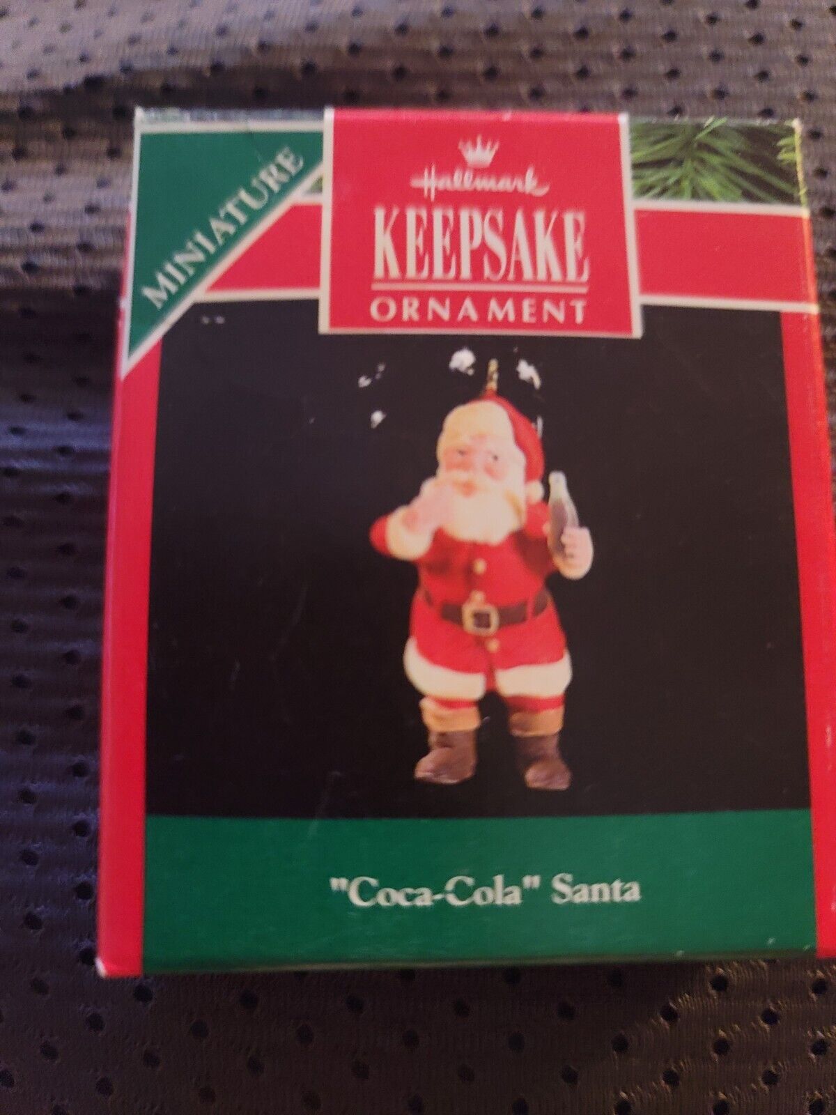 COCA COLA SANTA - 1991 Hallmark Keepsake Miniature Christmas Ornament