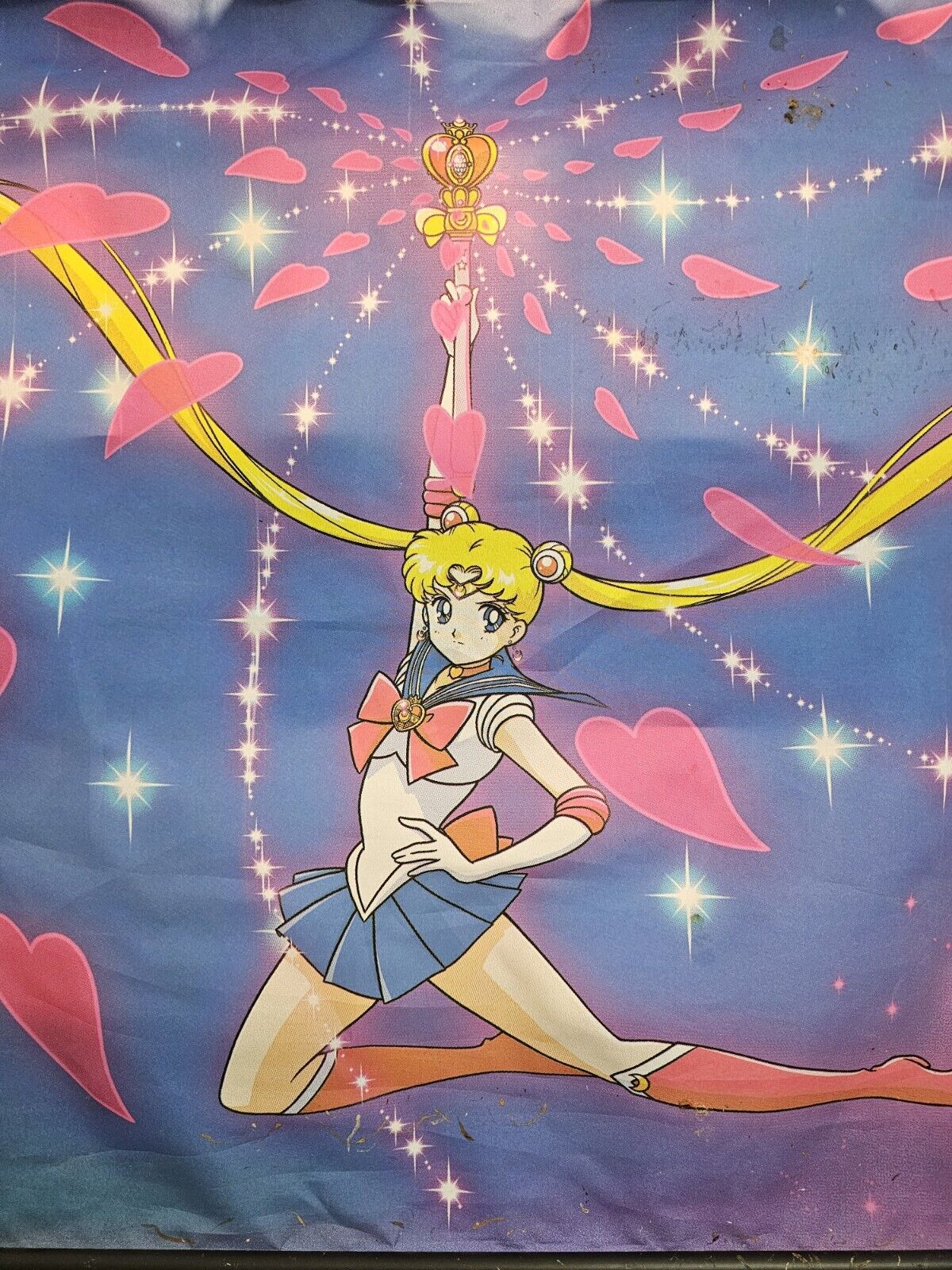 Sailor Moon Decor Wall Poster On Fabric Huge Used Need Just Washing 