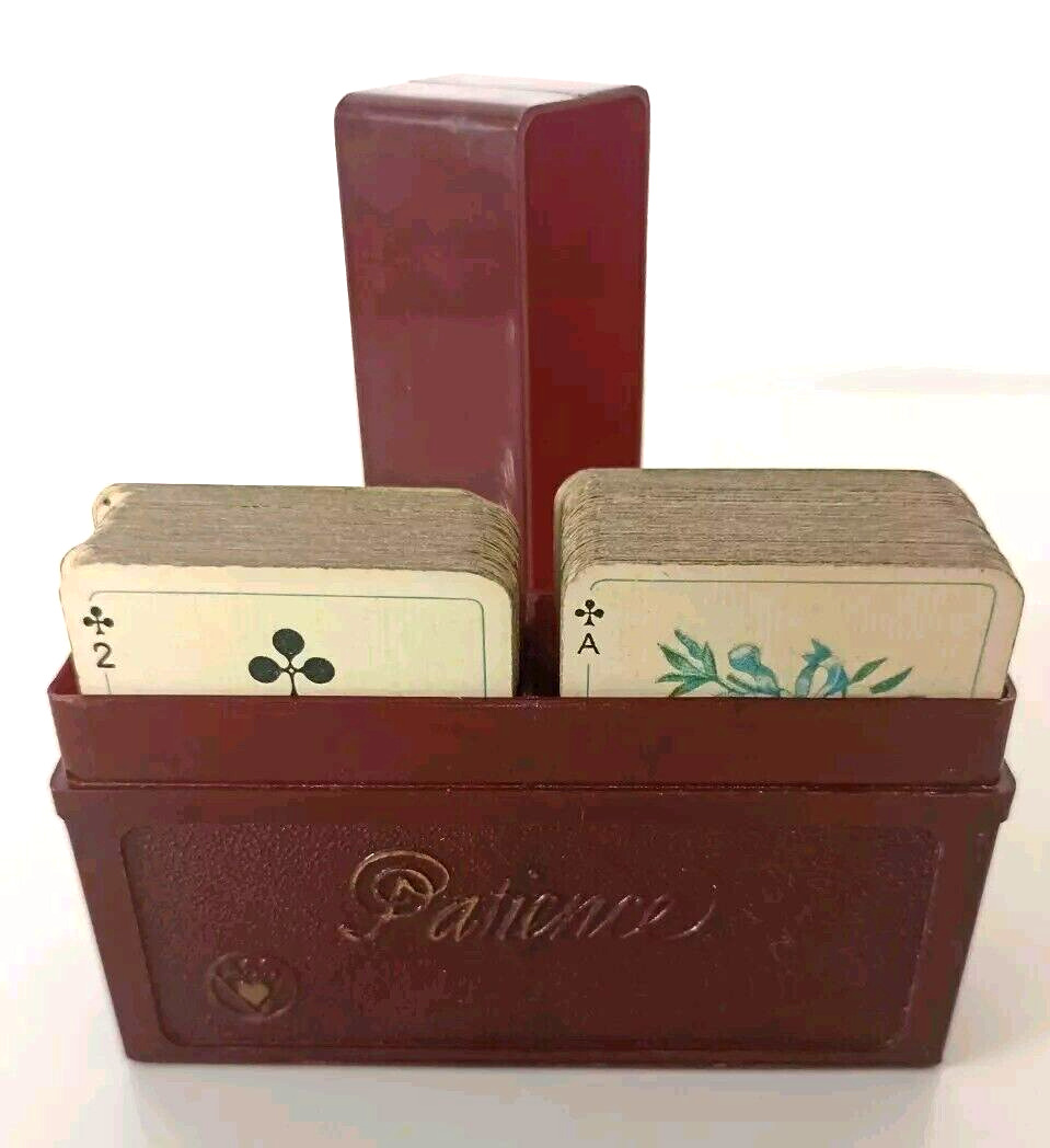 1930s Vintage Birds Patience Collection Card Games Box
