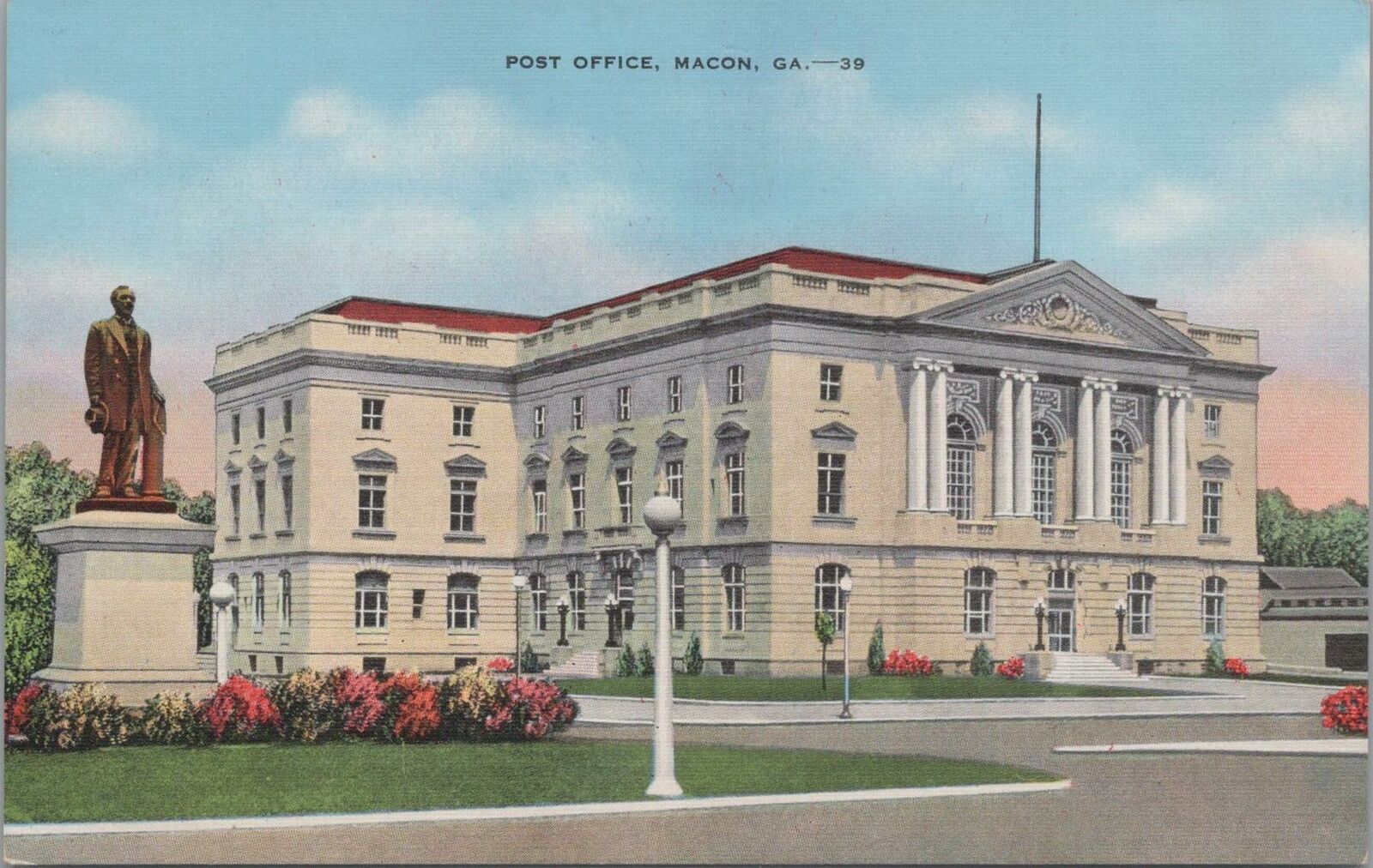 Postcard Post Office Macon Georgia GA 