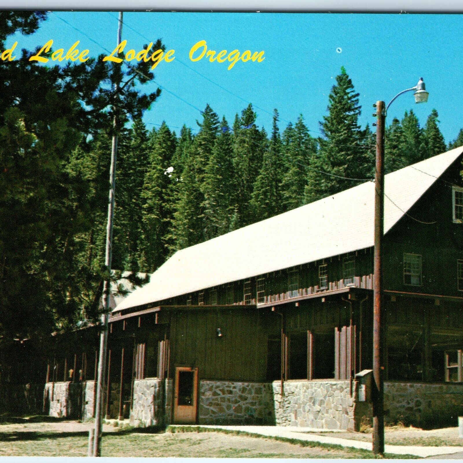 c1960s Douglas County OR Diamond Lake Lodge PC Chemult Odell Eugene Ore Vtg A266