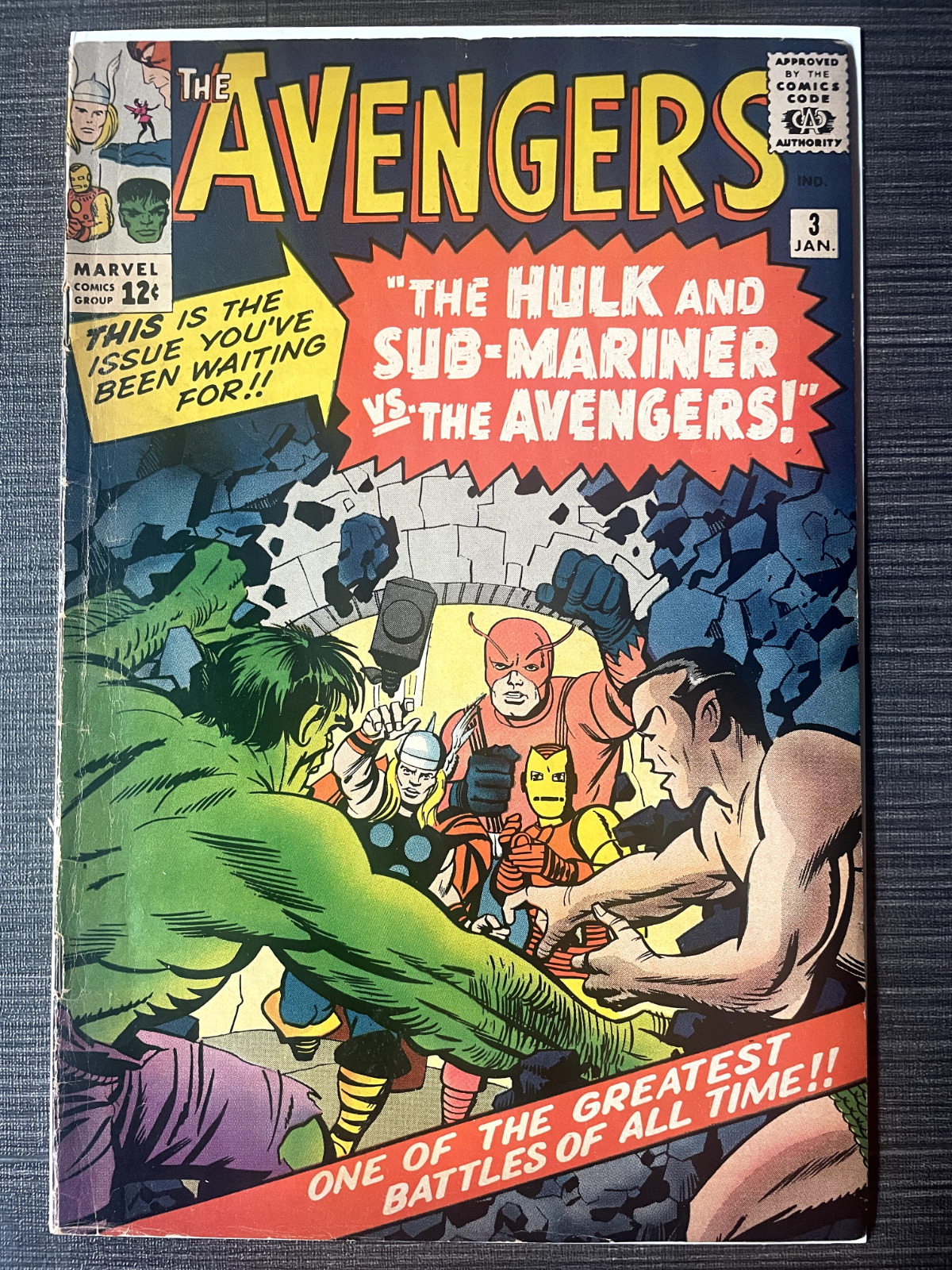 Avengers #3 (1964) Silver Age Marvel Comic Book 3rd app KEY Stan Lee Jack Kirby
